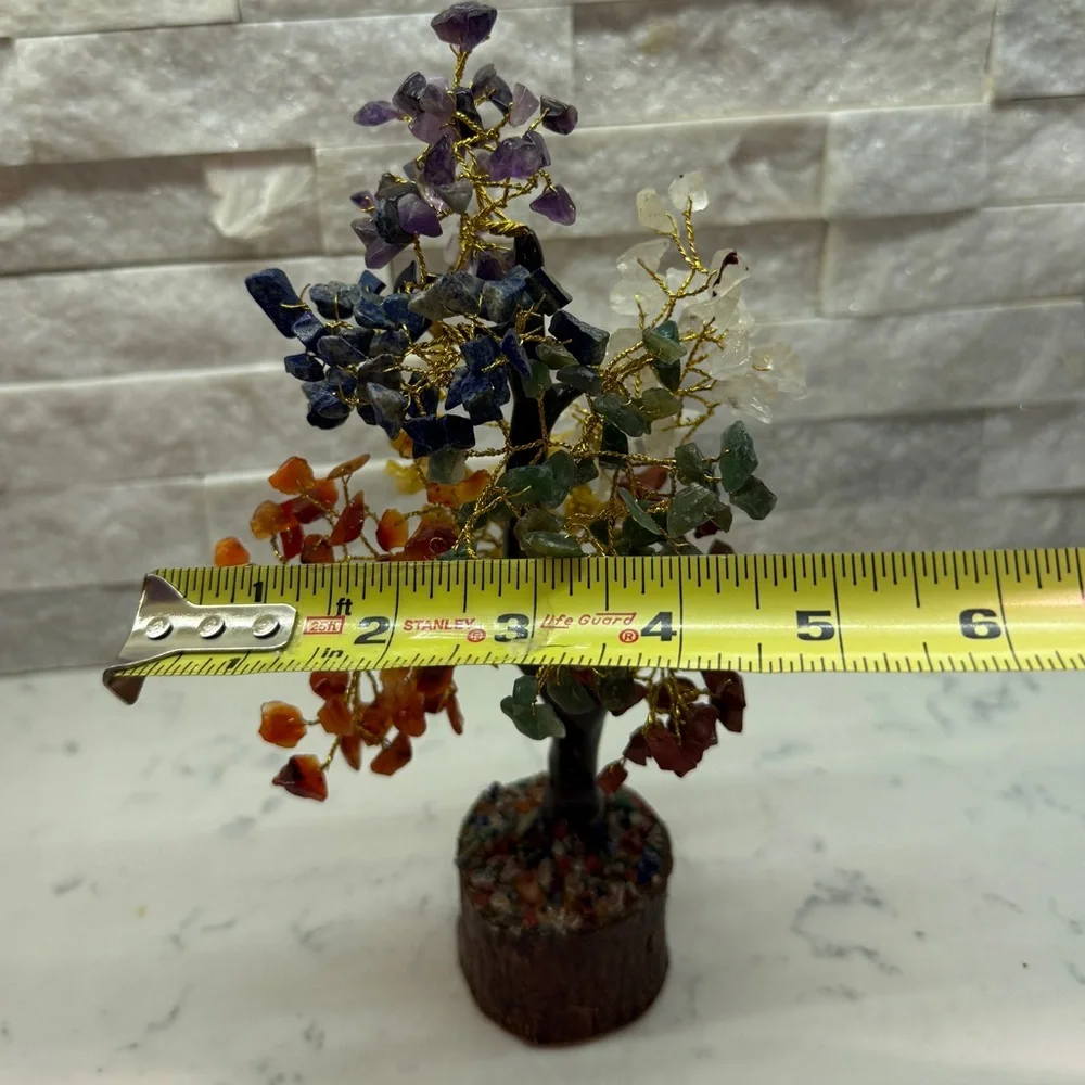 7 Chakra Healing Crystal Natural Gemstone Tree For Goodluck,Wealth & Prosperity